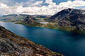 Parco Jotunheimen, Norvegia. il Knutsho oltre il Gjende 